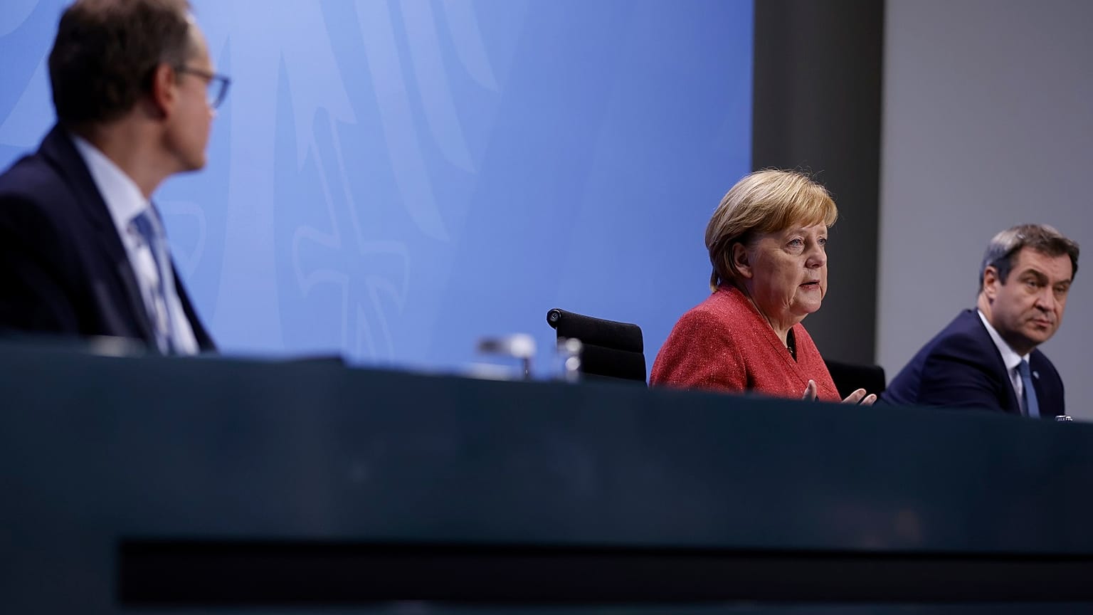 Pressekonferenz mit Angela Merkel