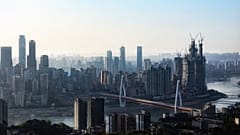 Skyline of the Chinese city of Chongqing.