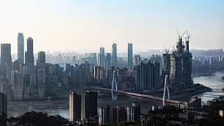 Skyline of the Chinese city of Chongqing.