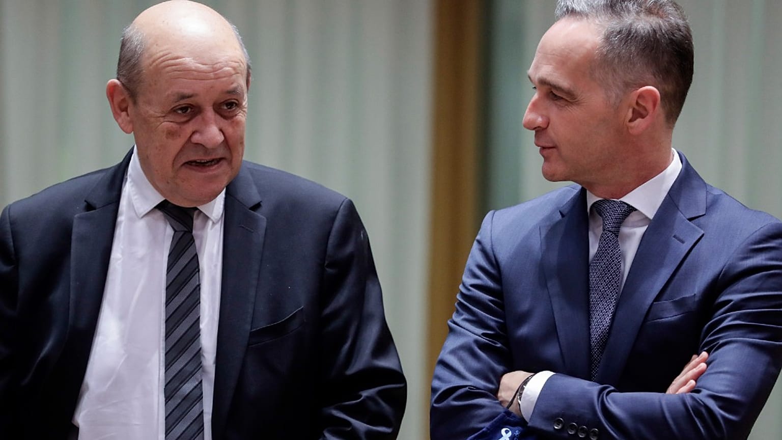 Almanya Dışişleri Bakanı Heiko Maas ve Fransız mevkidaşı Jean-Yves Le Drian