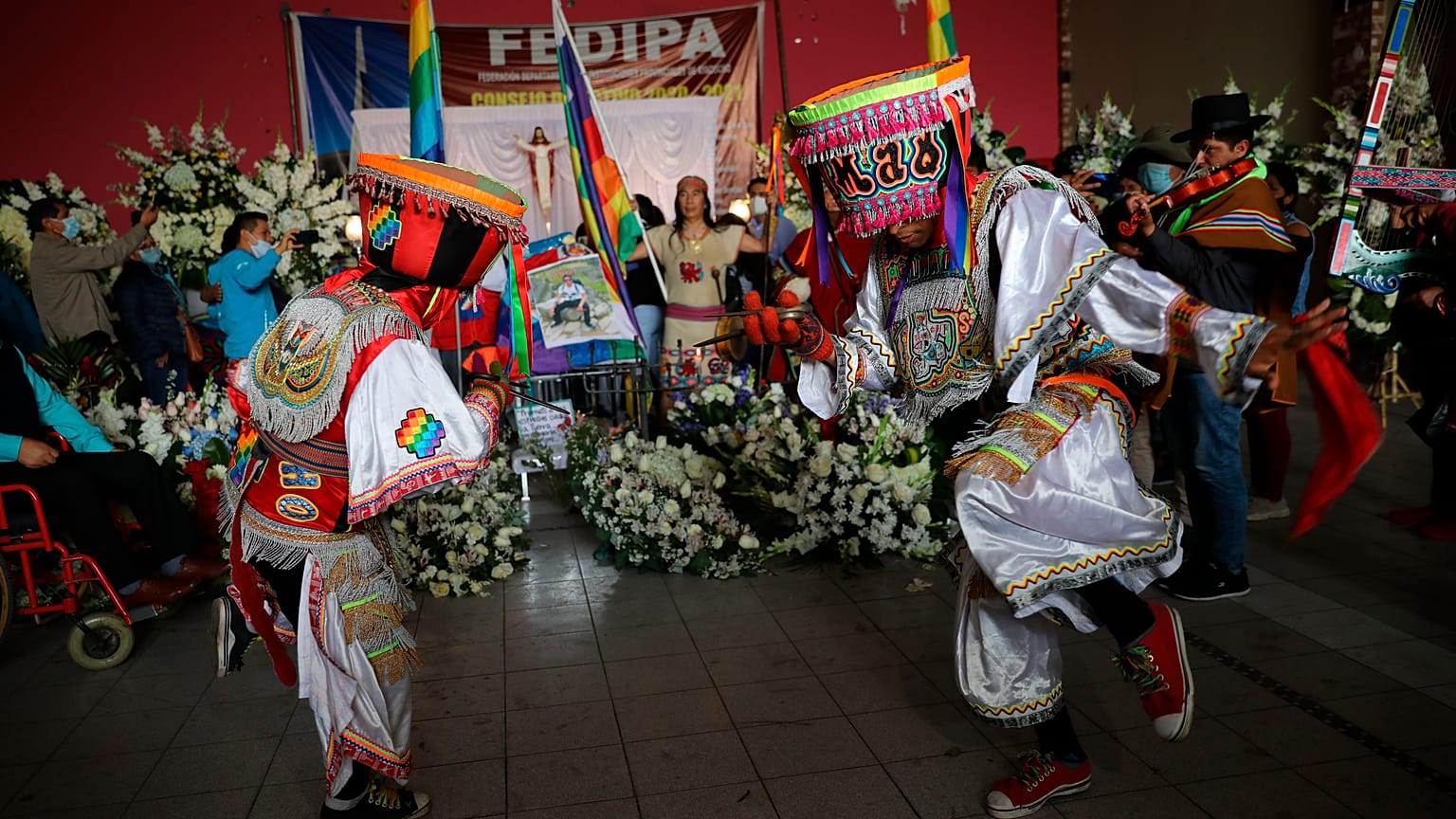 Velatorio de una de los fallecidos en las protestas