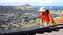 Rooftop solar panels like this one could be an area of intense competition in the next decade
