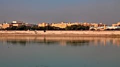FILE - The U.S. Embassy is seen from across the Tigris River in Baghdad, Iraq Jan. 3, 2020.