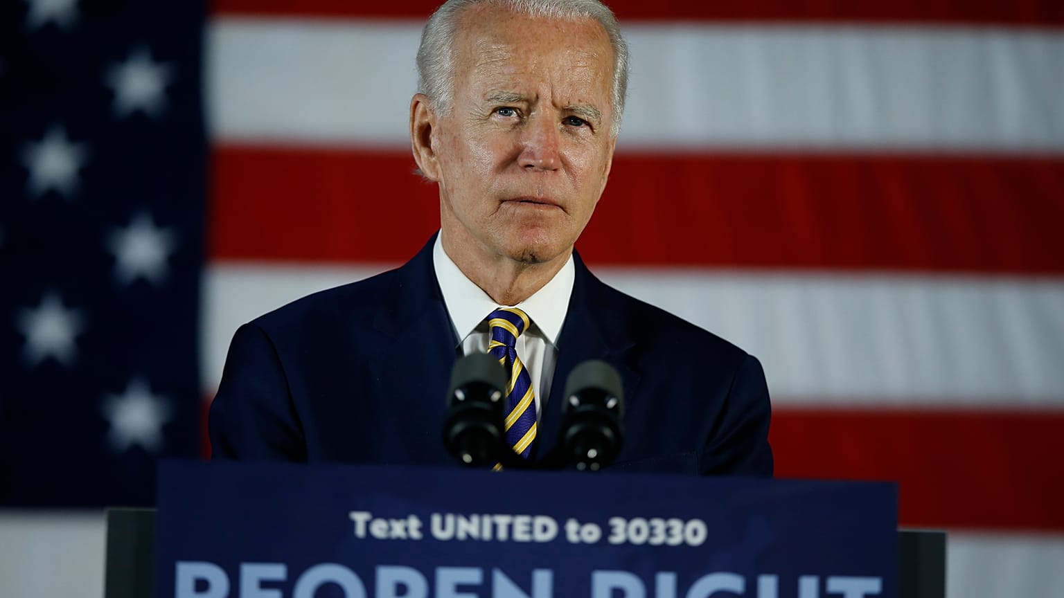 Archives : Joe Biden en réunion avec la communauté noire de Darby - Pennsylvanie -, le 17 juin 2020