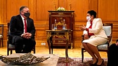 Mike Pompeo con la presidente della Georgia Salome Zourabichvili