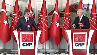 Gelecek Partisi Genel Başkanı Ahmet Davutoğlu, CHP Genel Başkanı Kemal Kılıçdaroğlu