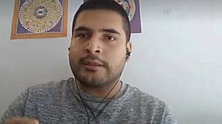 El periodista José Miguel Hidalgo durante su conversación con Euronews