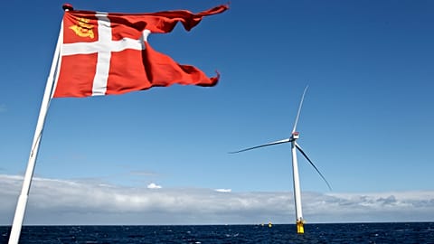 Offshore Wind Farm near the island of Anholt, in the Kattegat Sea, Denmark, between Jutland and Sweden Wednesday Sept. 5. 2012. 