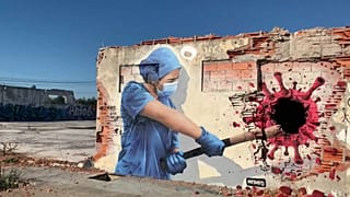 Роспись на стене в городе Порту