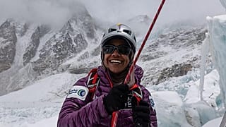 Nadhirah at the Everest Icefall©Elia Saikaly www.eliasaikaly.com Instagram - @eliasaikaly