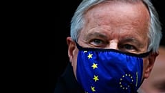 European Commission's Head of Task Force for Relations with the United Kingdom Michel Barnier leaves the Conference Centre in London, Thursday, Nov. 12, 2020