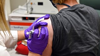 First patient enrolled in Pfizer's COVID-19 coronavirus vaccine clinical trial at the University of Maryland School of Medicine in Baltimore.