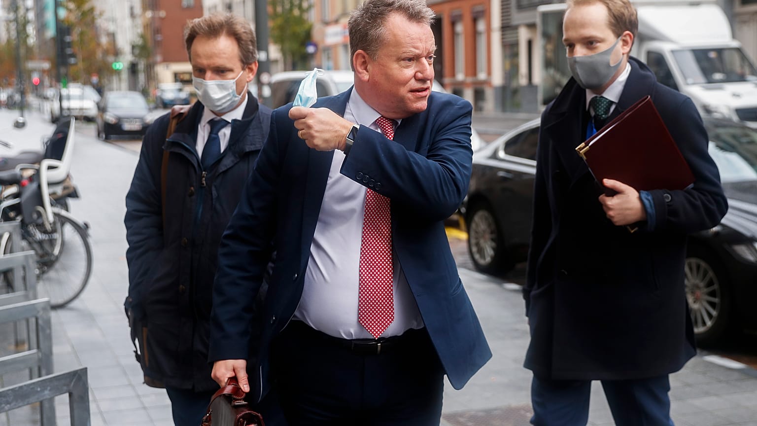 Brexit talks in Brussels, Monday, Nov. 16, 2020.