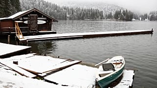 Schnee am Spitzingsee