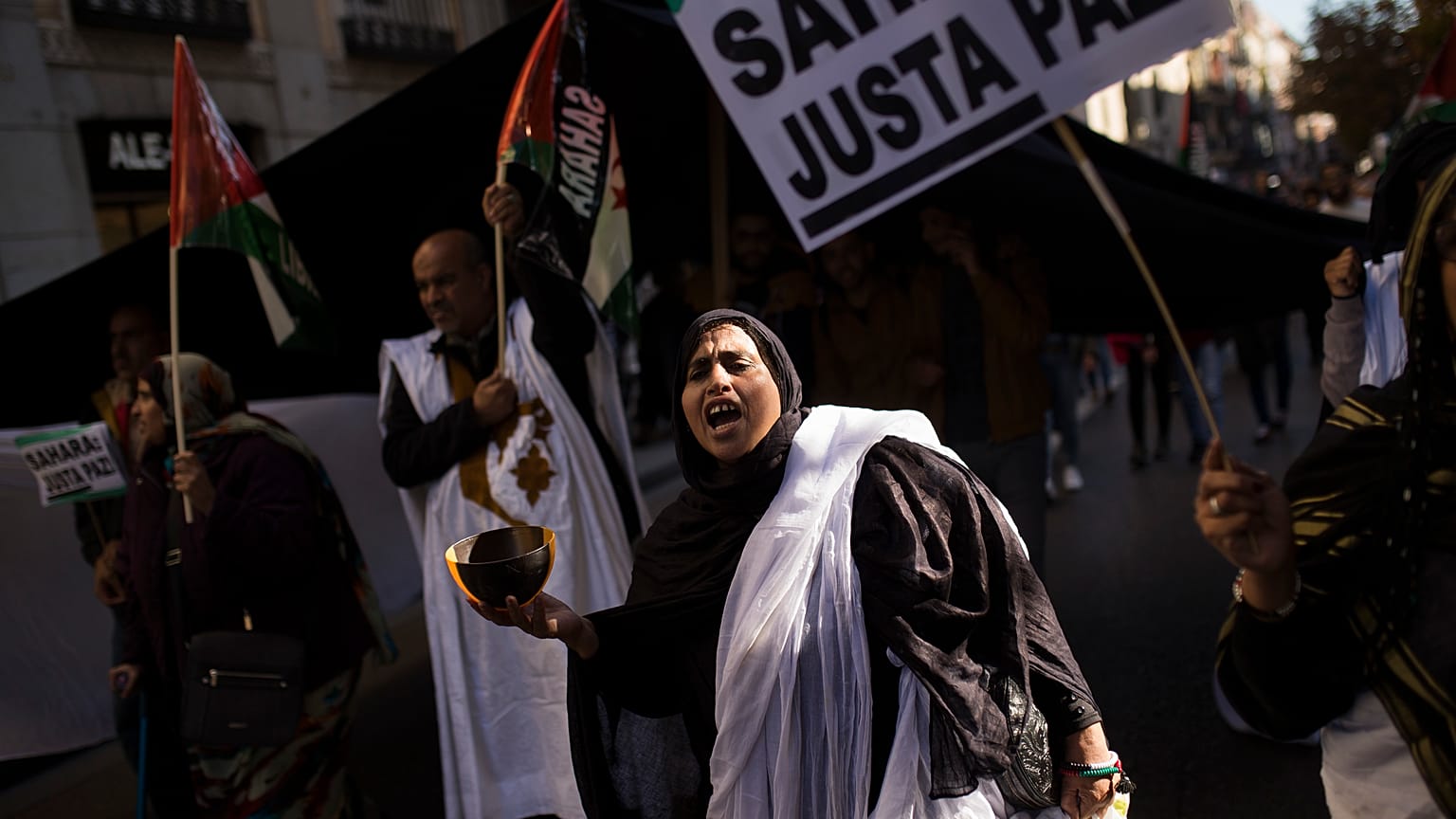 manifestazioni per il Sahara Occidentale libero a Madrid lo scorso 11 novembre