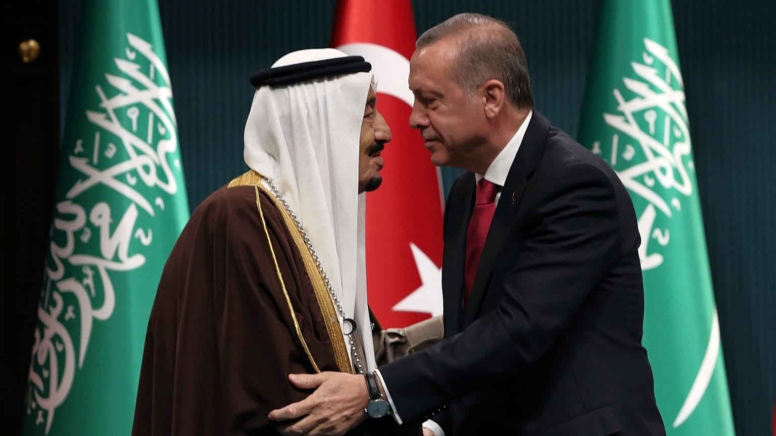عکس آرشیوی از اردوغان و ملک سلمان