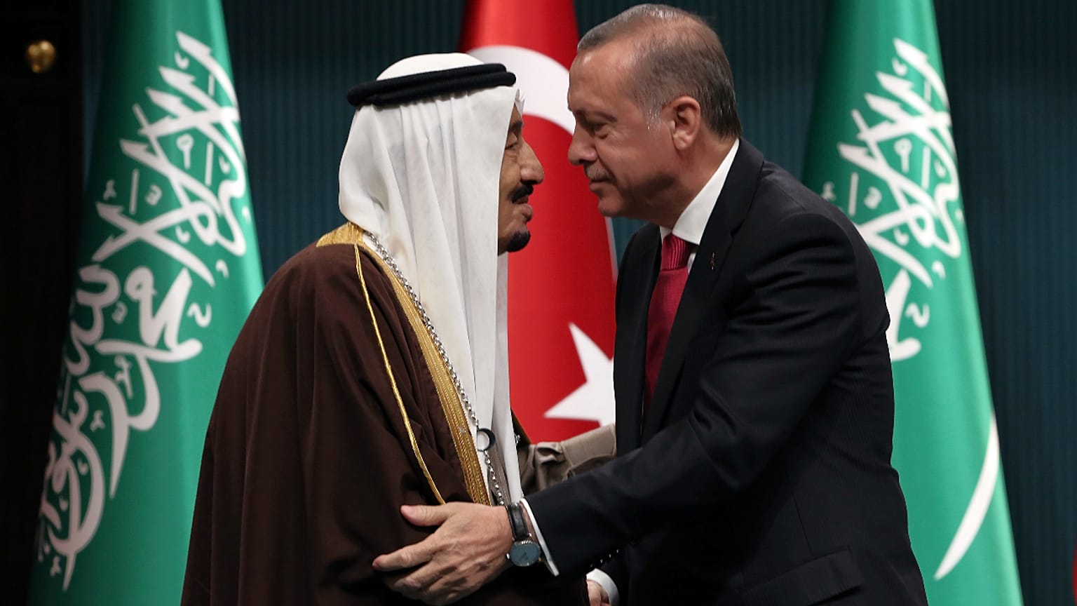 صورة أرشيفية للقاء سابق بين إردوغان والملك سلمان