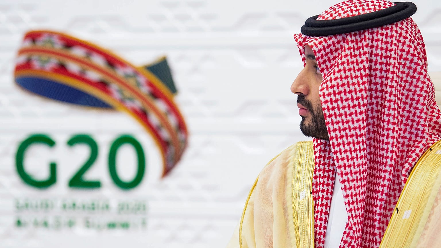  Saudi Crown Prince Mohammed bin Salman attending the second session of the G20 summit on November 22, 2020