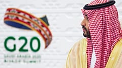  Saudi Crown Prince Mohammed bin Salman attending the second session of the G20 summit on November 22, 2020