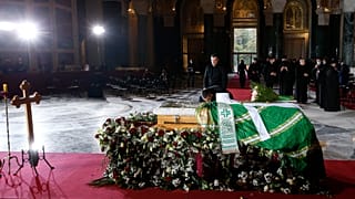 Στιγμιότυπο από την κηδεία του Πατριάρχη Ειρηναίου