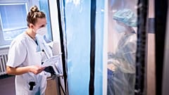 Krankenschwestern in einem Berliner Krankenhaus