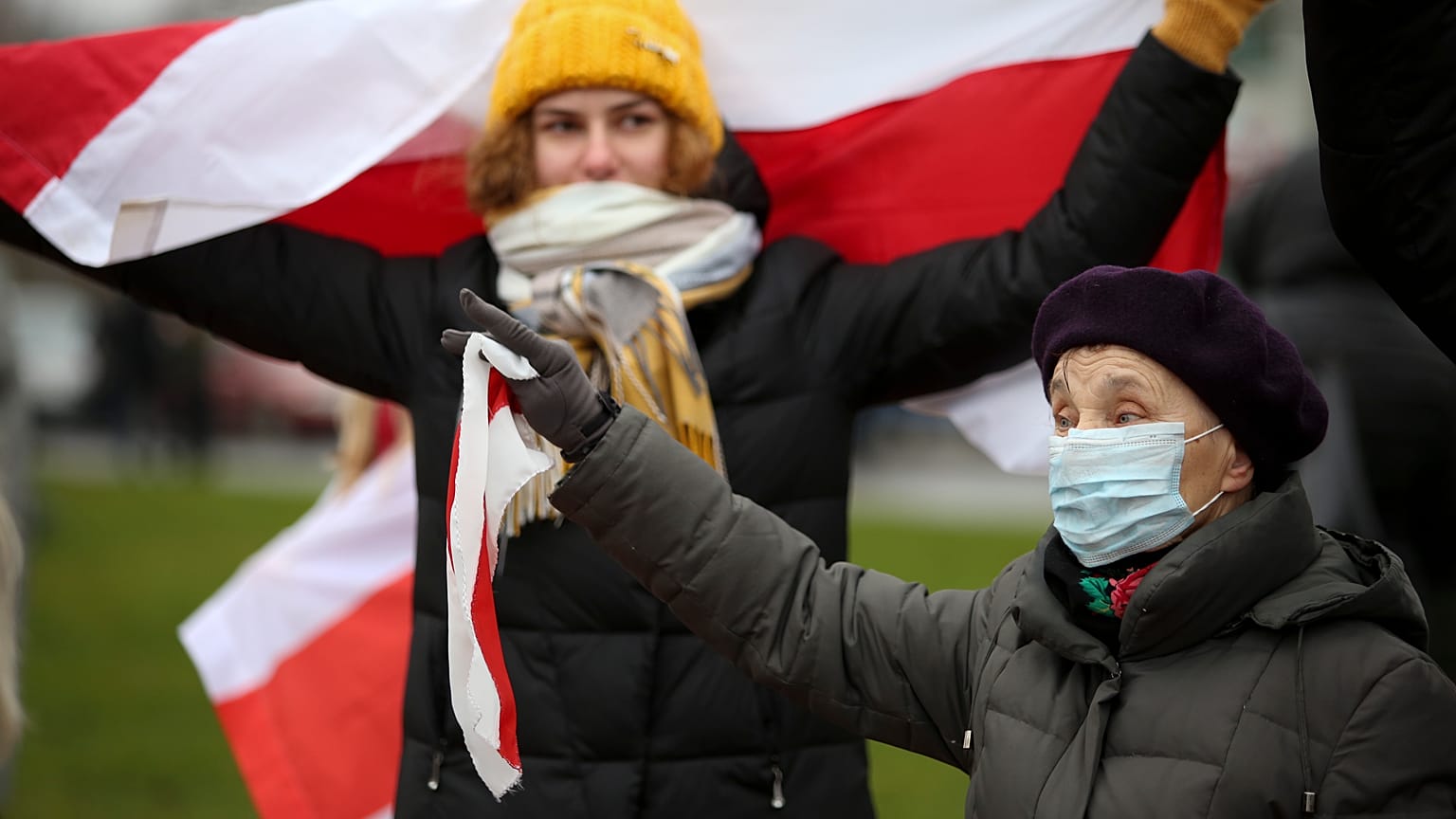 Manifestation à Minsk, le 22 novembre 2020.
