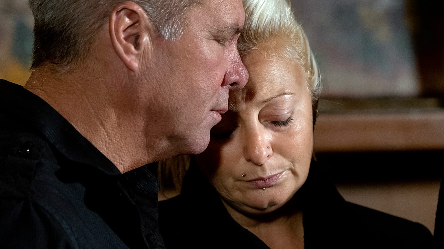 Harry Dunn's parents Charlotte Charles and Time Dunn in October 2019.