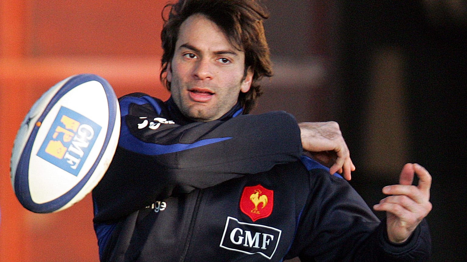 Christophe Dominici lors d'un entraînement au Centre National de Rugby de Marcoussis - France - le 31 janvier 2006