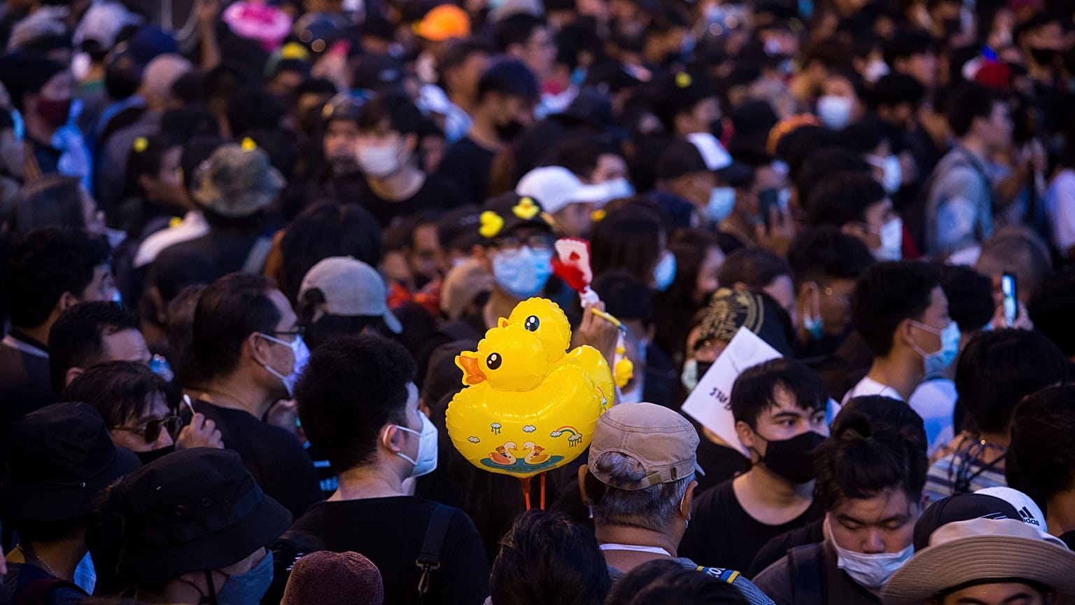 Manifestation des pro-démocratie à Bangkok (Thaïlande), le 25/11/2020