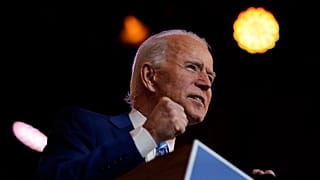 Joe Biden bei seiner Thanksgiving-Rede in seinem Heimatort Wilmington, Delaware