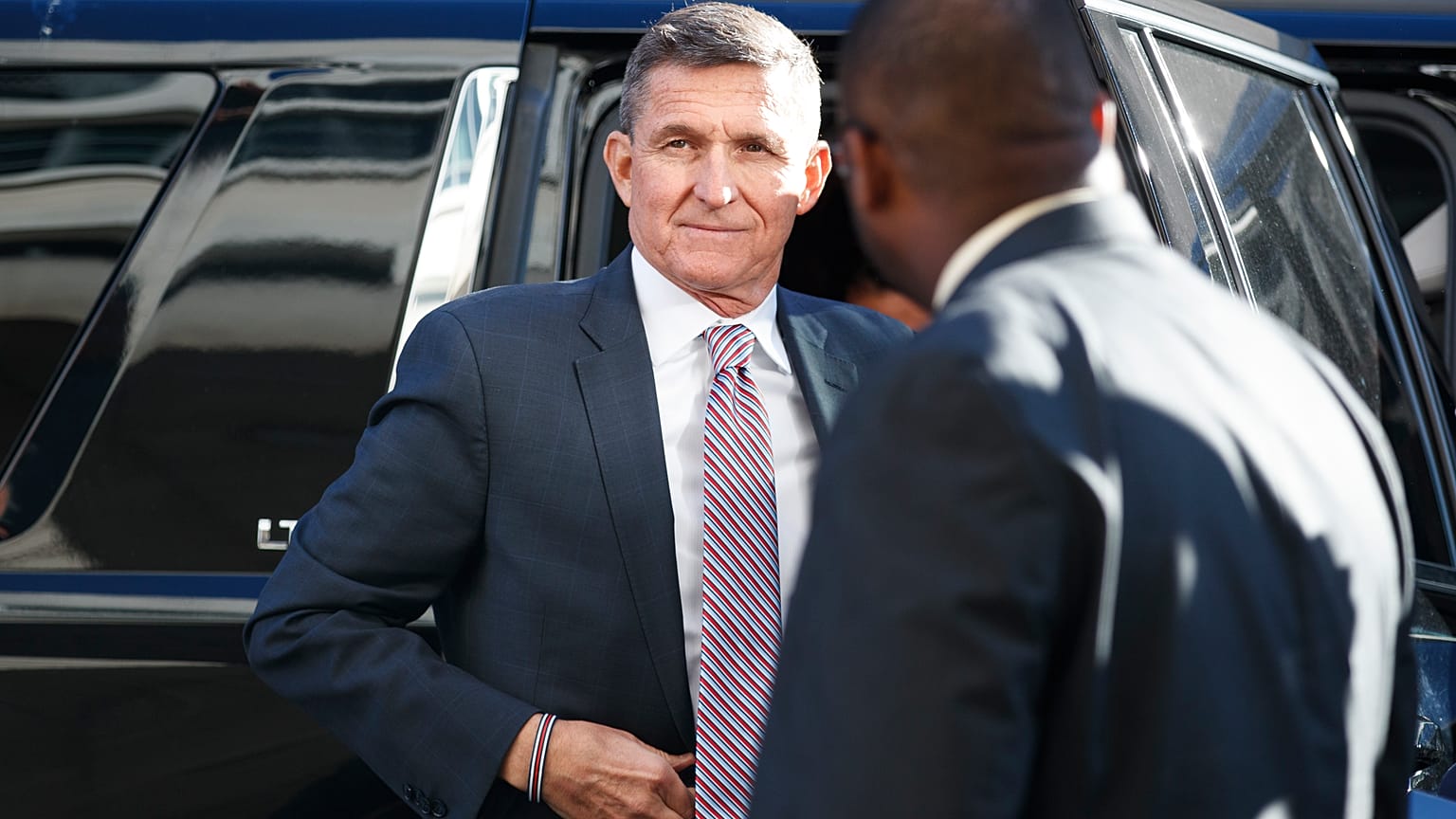 President Donald Trump's former National Security Advisor Michael Flynn arrives at federal court in Washington, Tuesday, Dec. 18, 2018.