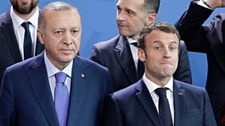 Türkiye Cumhurbaşkanı Erdoğan ve Fransız Cumhurbaşkanı Macron