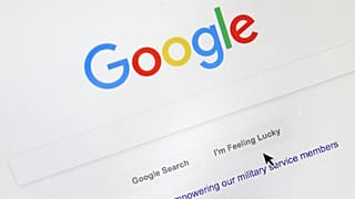 Google's search engine page.