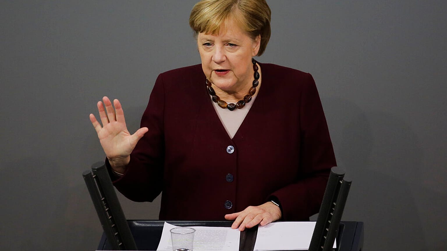 Angela Merkel announced that Germany's restrictions will be extended until early January.