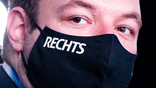 Teilnehmer beim Parteitag der AfD in Kalkar