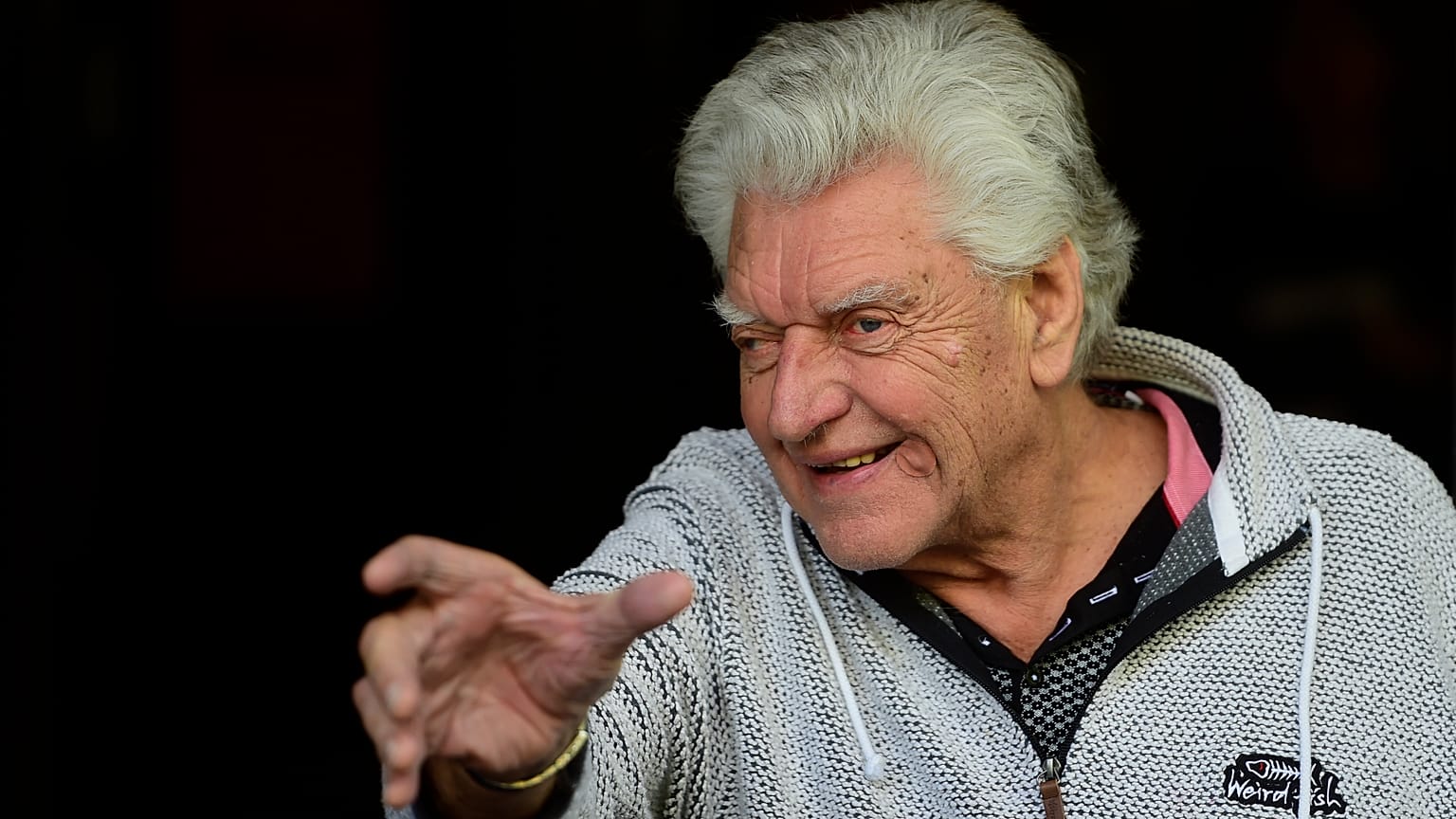 British actor David Prowse poses during the photocall for the presentation of the film "I Am Your Father" in Madrid. November 18, 2015.