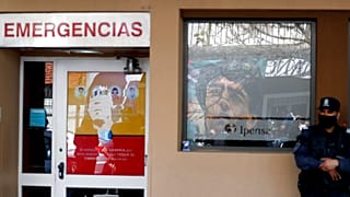 A kórház, ahol Maradonát megműtötték november elején, La Plata, Argentína