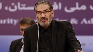 أمين المجلس الأعلى للأمن القومي الإيراني علي شمخاني خلال اجتماع في طهران. 2018/09/26