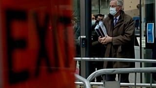 Le négociateur en chef de l'UE, Michel Barnier après des négociations commerciales de Brexit à Londres, le 30 novembre 2020.