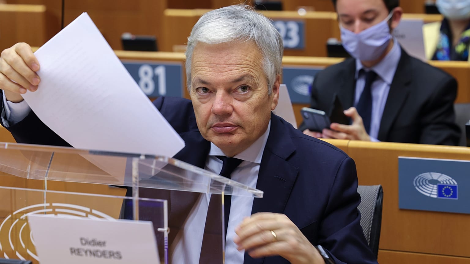 Didier Reynders az Európai Parlamentben - korábbi felvétel 