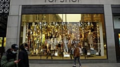 The Topshop flagship store on Oxford Street, during England's second coronavirus lockdown, in London, Monday, Nov. 30, 2020.