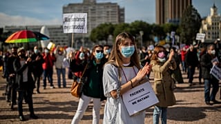 Manifestación en Madrid para pedir más medios para la sanidad pública