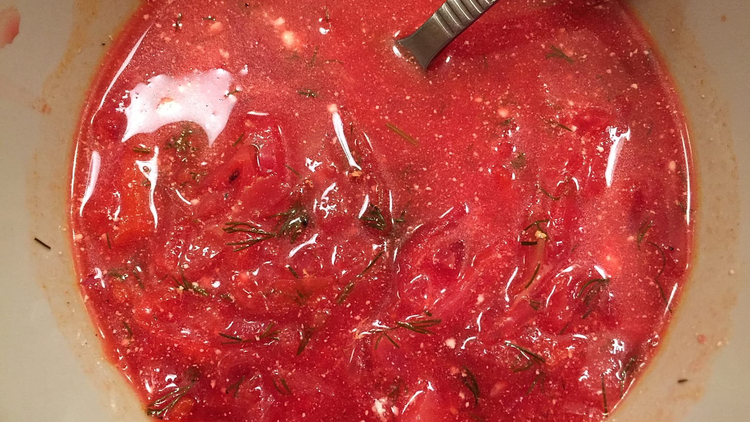 This Oct. 17, 2015 photo shows a bowl of borscht in Moscow, Russia. Trying the hearty traditional beet soup is a must for any visitor. (AP Photo/Cara Anna)