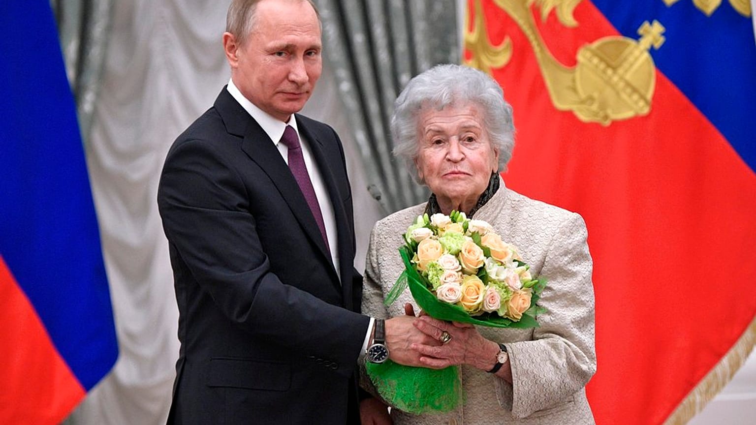 Wladimir Putin mit Irina Antonowa 2017
