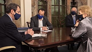 UN envoy Jane Holl Lute meets Cyprus Republic President Nicos Anastasiades