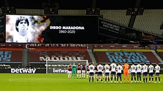 İngiltere Premier League'de Maradona'ya saygı duruşu