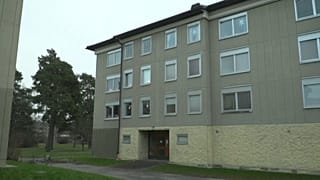 Stockholm's Haninge suburb outside the house where a mother reportedly locked her son up for 28 years, leaving him undernourished and with almost no teeth