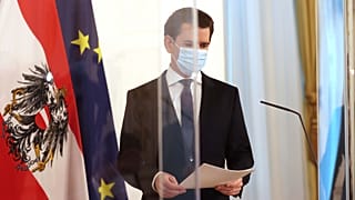 Österreichs Kanzler Sebastian Kurz auf einer Pressekonferenz in Wien, 02.12.2020