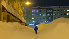Nieva en Siberia