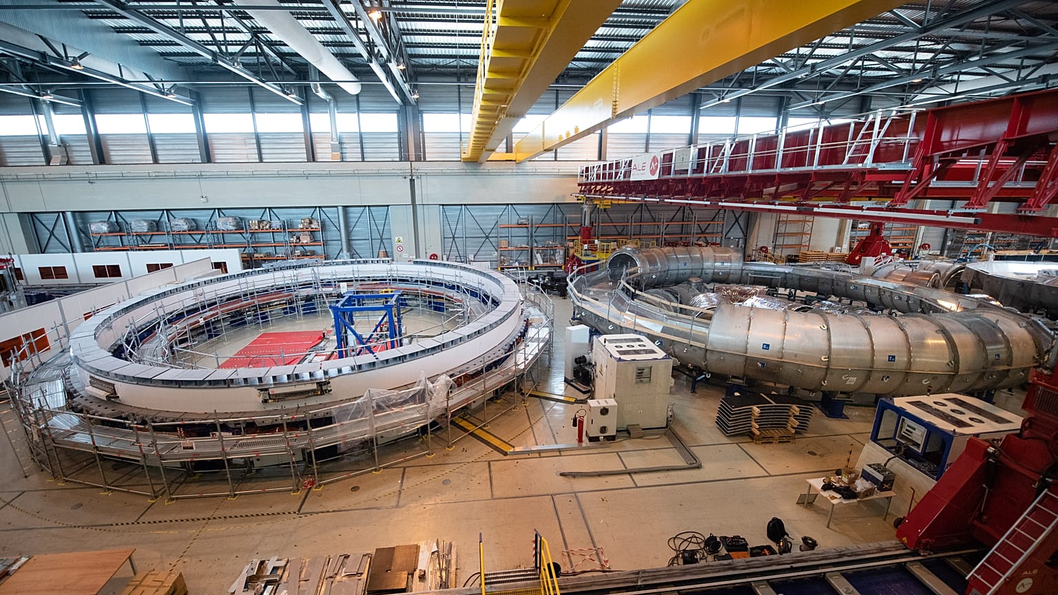 The facility winding giant magnets for the nuclear fusion reactor or 'Tokomak' at ITER in France. 